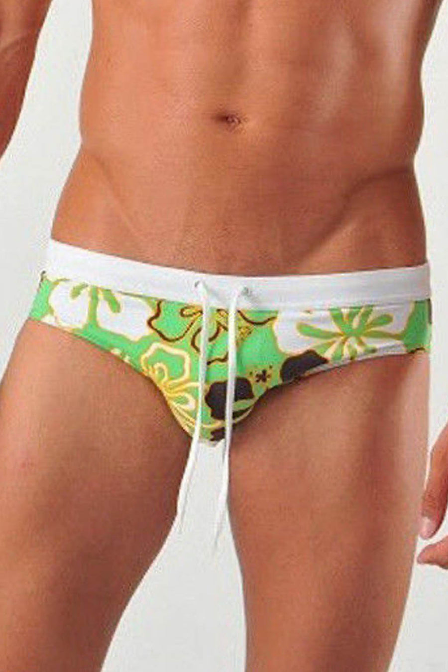 Geronimo Mens Competition Flower Print Swimsuit