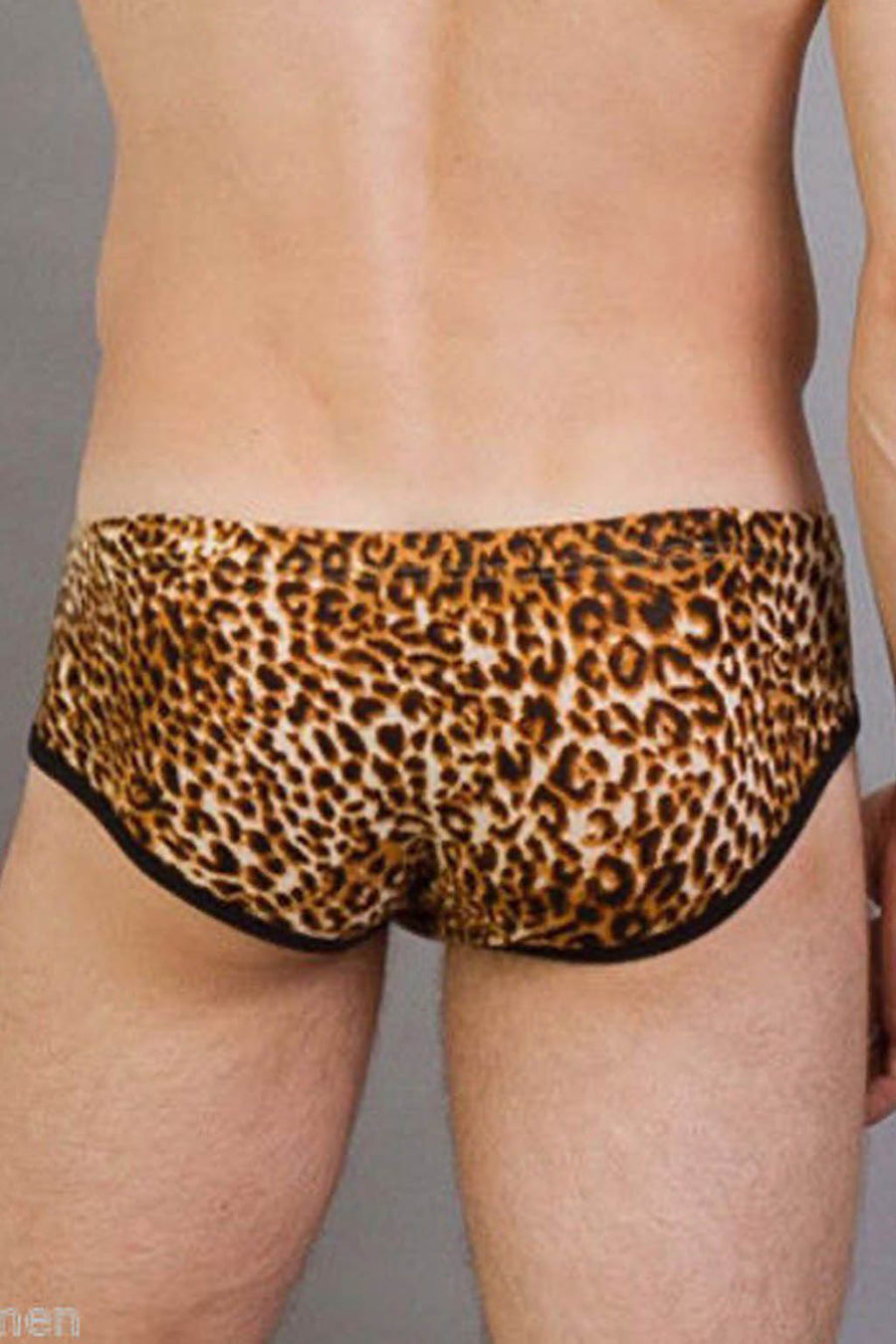 Manview Leopard Print Pouch Boxer Brief Underwear