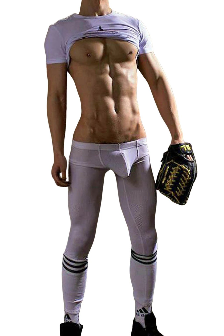BfM Mens Lowrise Eyelet Tights - Enhanced Pouch