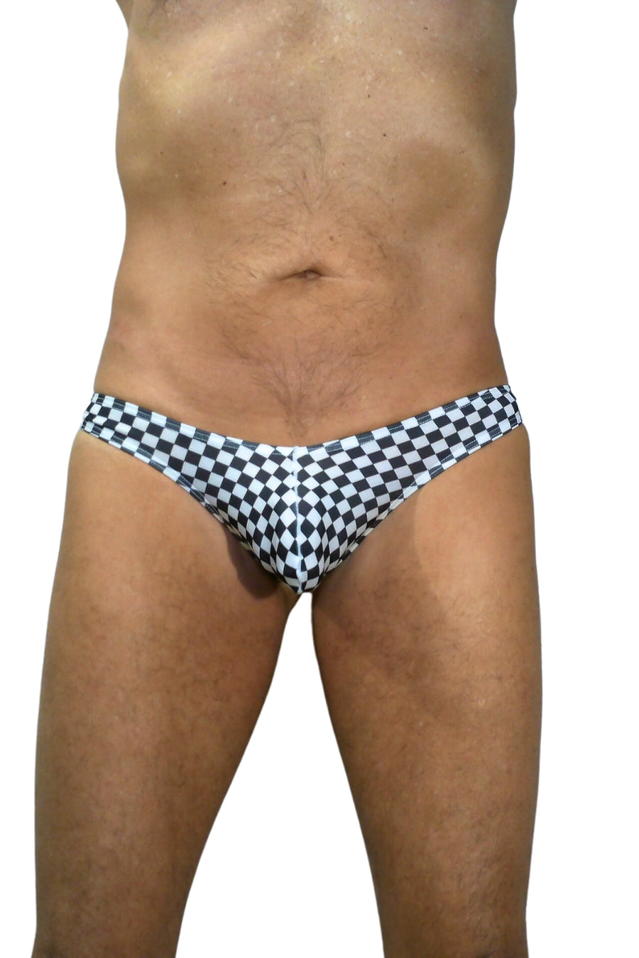 BfM Mens Checker Print Bulge Pouch Thong Underwear – Bodywear for Men