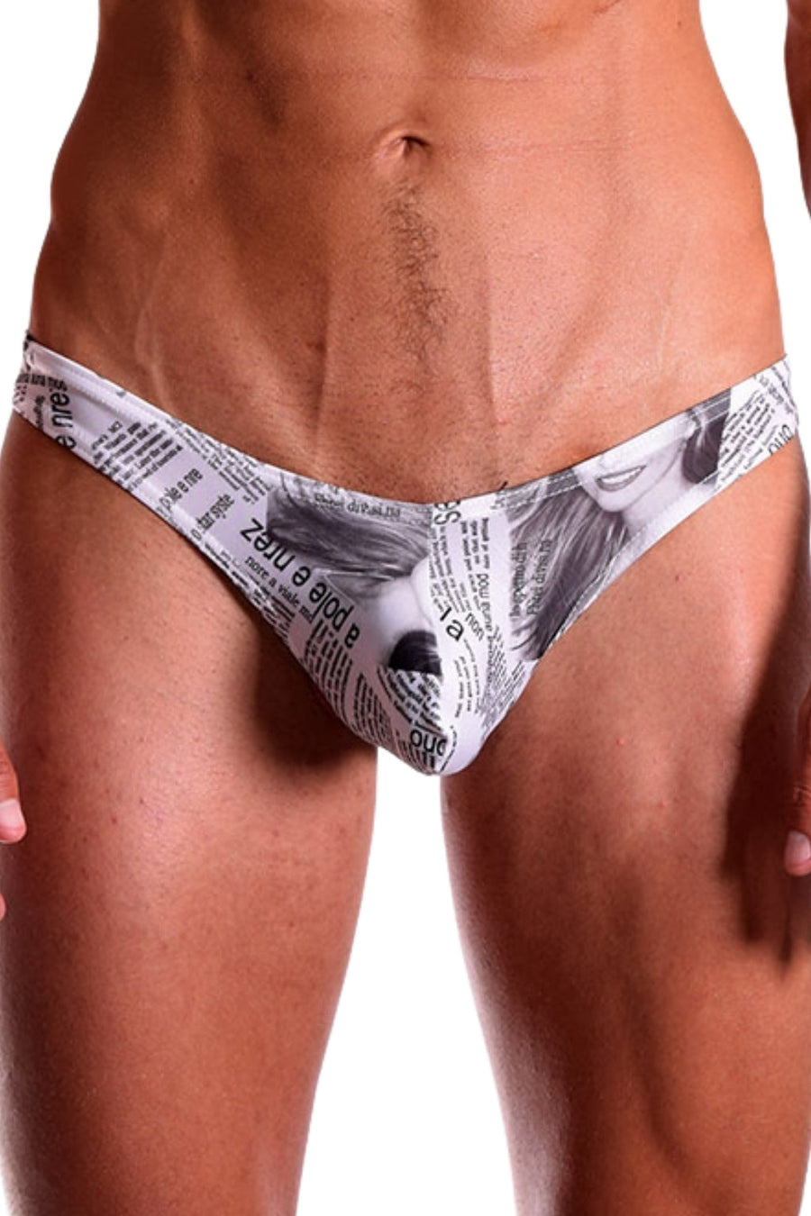 🎁 BfM Mens News Print Bikini Brief Underwear (100% off)