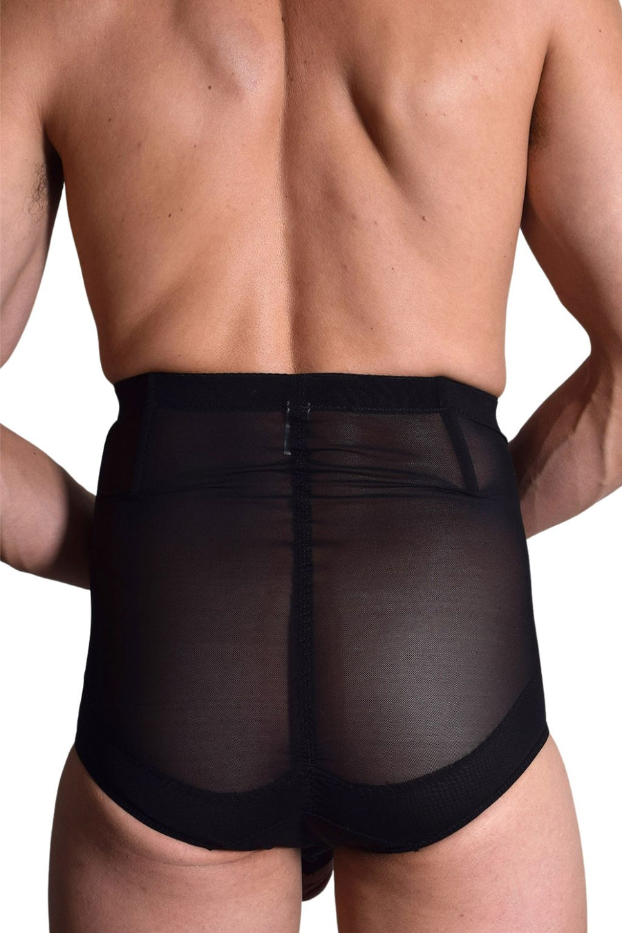 BfM Mens High Waist Pouch Corset Brief Tummy Control Underwear
