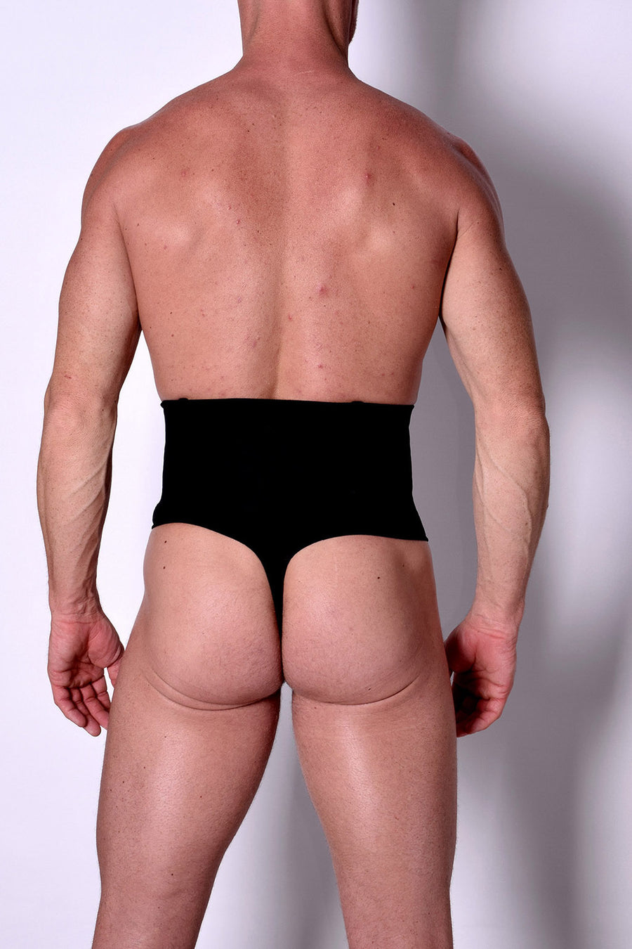 BfM Mens Mid Waist Tummy Control Thong Underwear