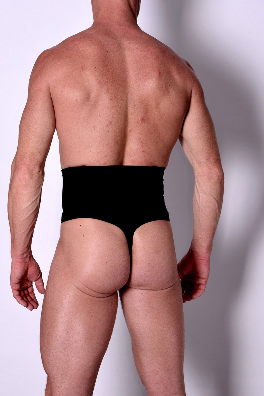 BfM Mens Mid Waist Tummy Control Thong Underwear