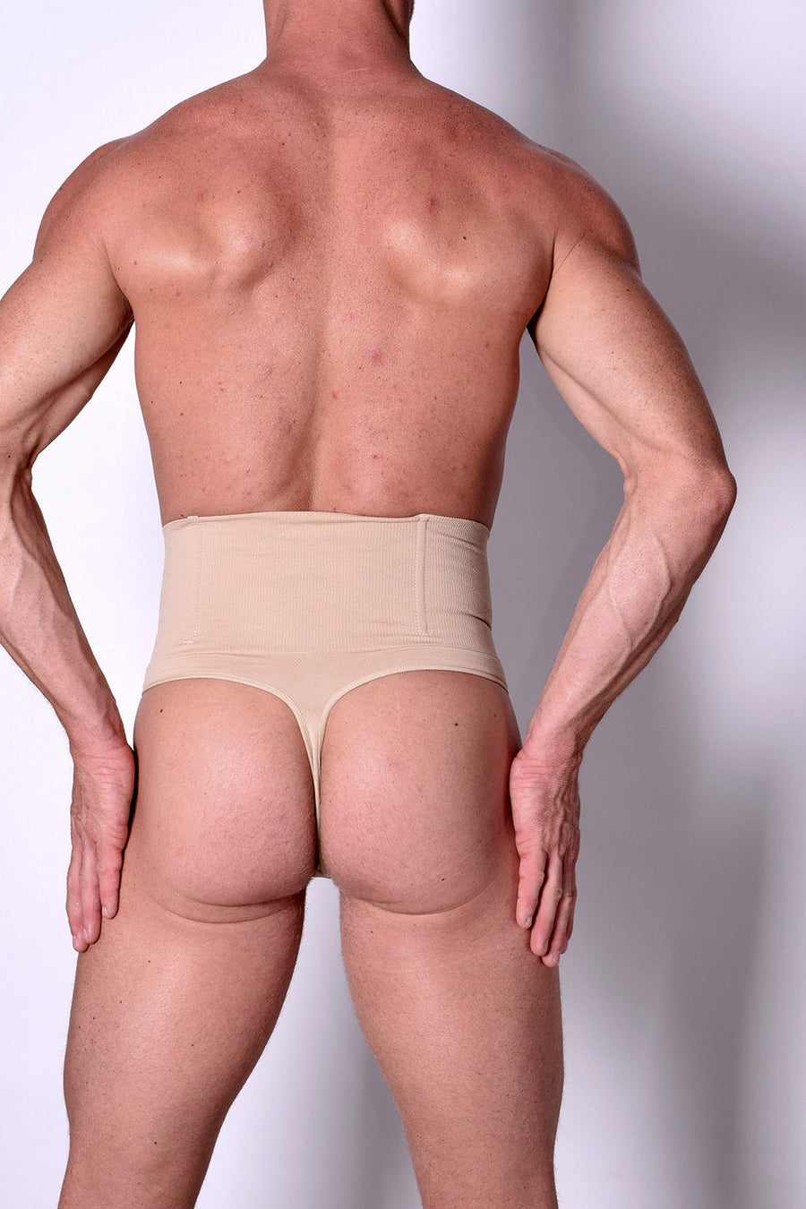 BfM Mens Mid Waist Tummy Control Thong Underwear