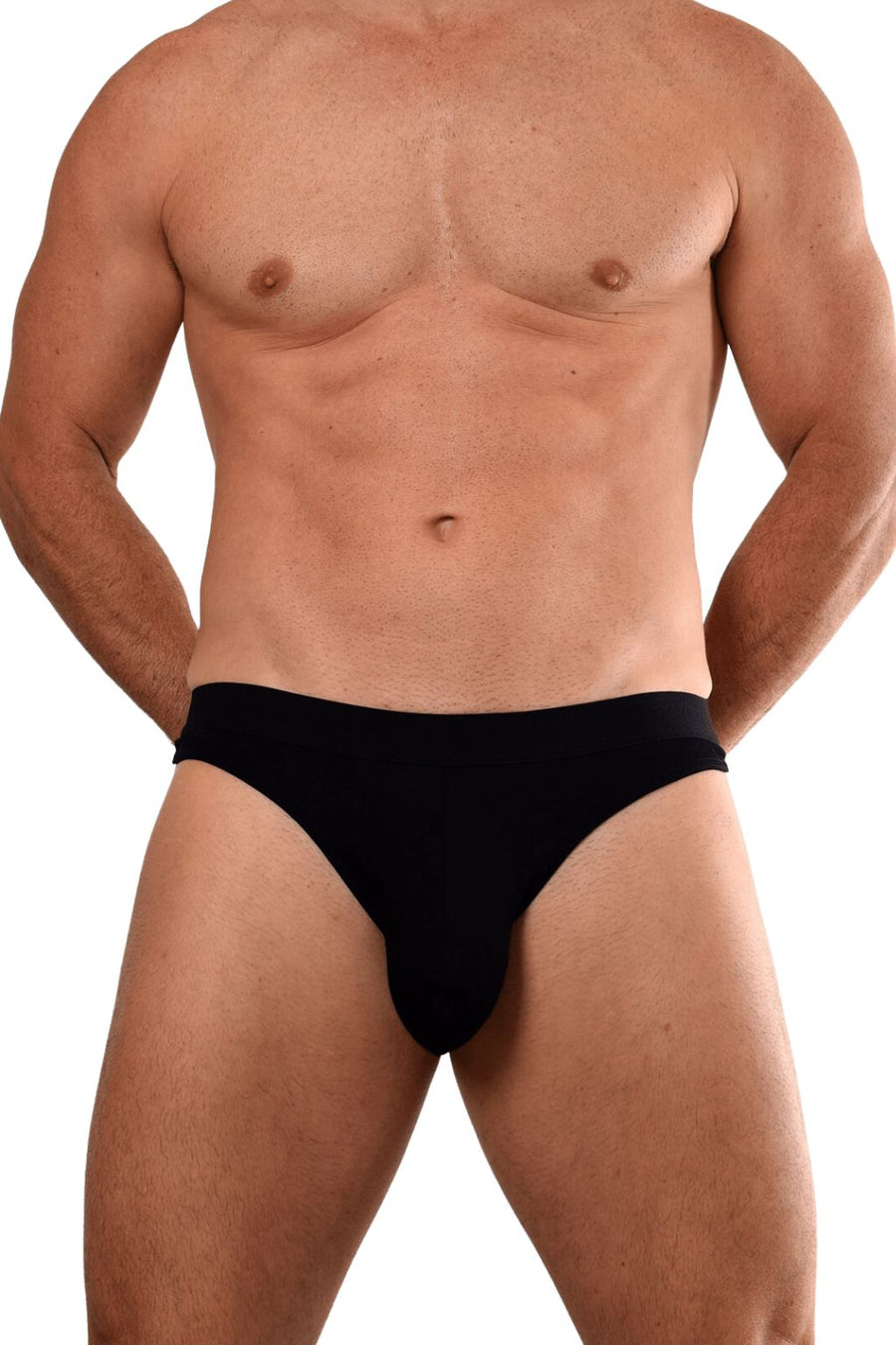 Mens Smooth Front, Wide Strap, T-Back thong for the Well Endowed