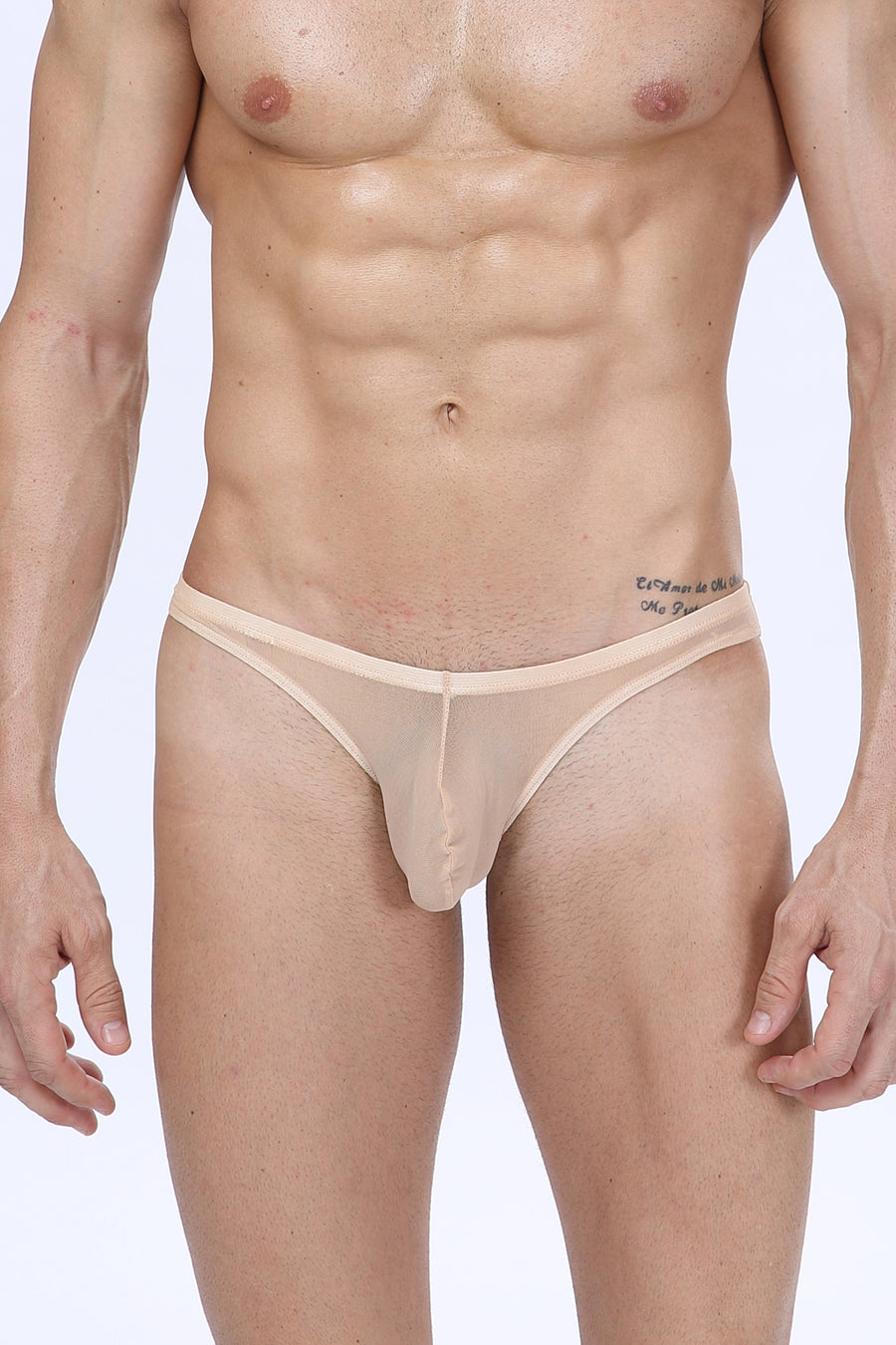 Manview Mens Sheer Net G Thong Lowrise Pouch Underwear