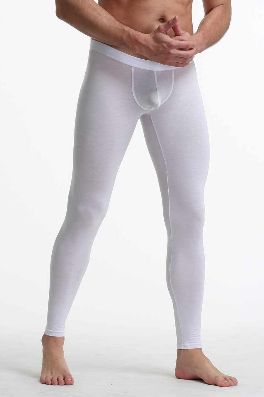 BfM Mens Cotton Long John Pouch Underwear - Snug Pouch – Bodywear for Men