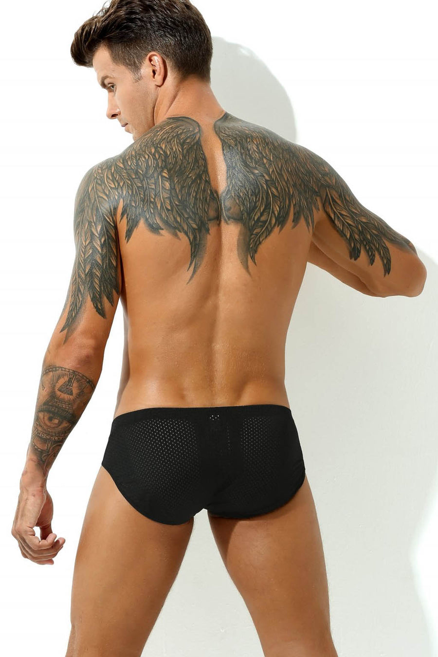 BfM Mens Punch Hole Brief Swimsuit