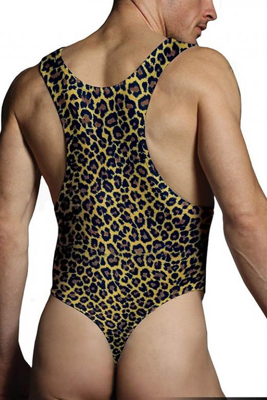 Doreanse Mens Leopard Edge Thong Bodysuit Athletic Underwear