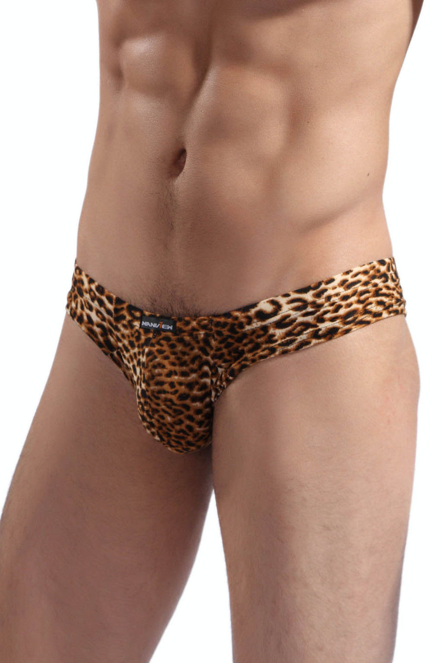 Manview Leopard Print Brazilian Cut Lowrise Underwear