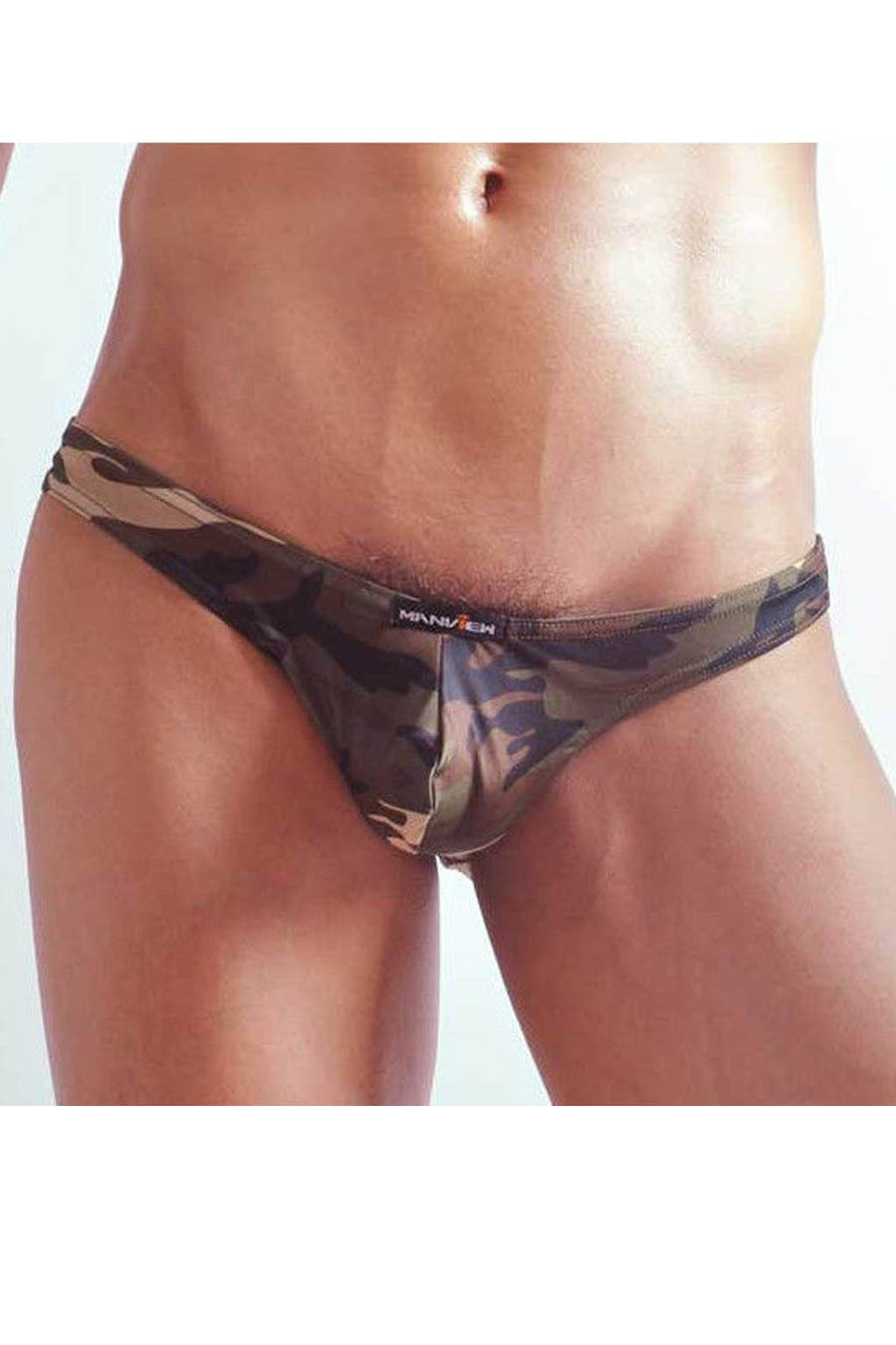 Manview Camouflage Pouch Thong Lowrise Underwear