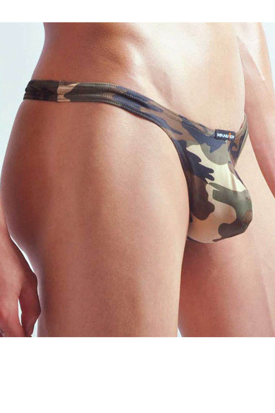Manview Camouflage Pouch Thong Lowrise Underwear